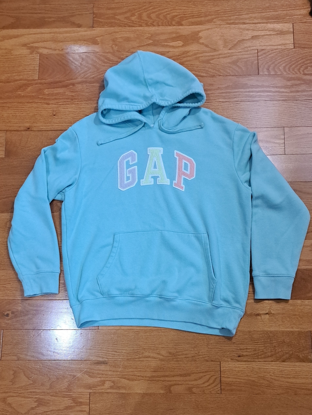 GAP Women's Mint Crewneck Hoodie with Pastel Logo